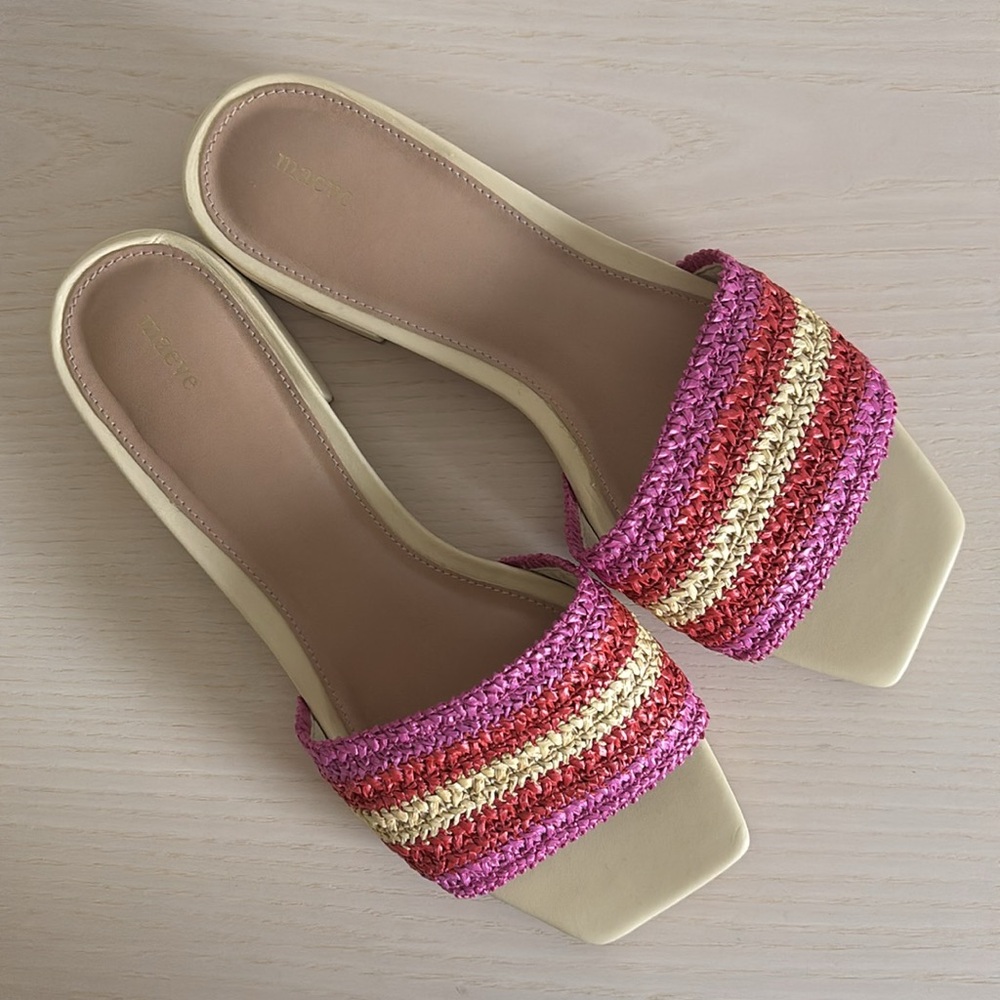 Maeve Raffia Slip-On Sandals - Picture 4 of 13